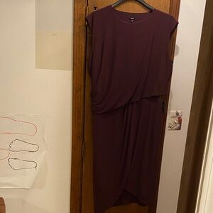 Express Asymmetrical Plum Dress